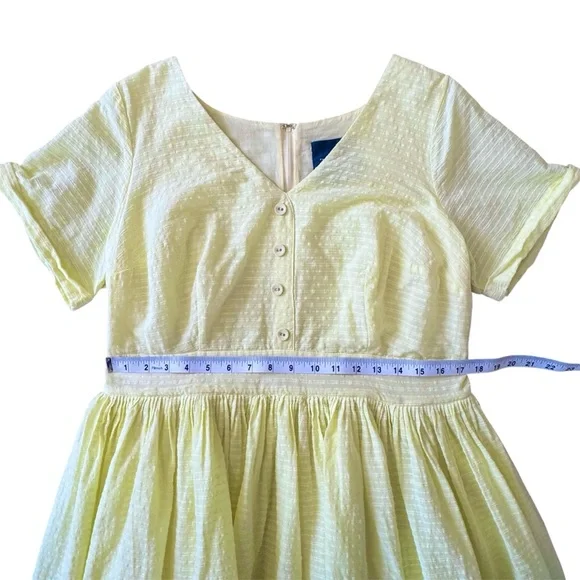 ModCloth Yellow Dress. Women’s size 16. Fit and Flare - Fully Lined. Like New!!! - Picture 5 of 12